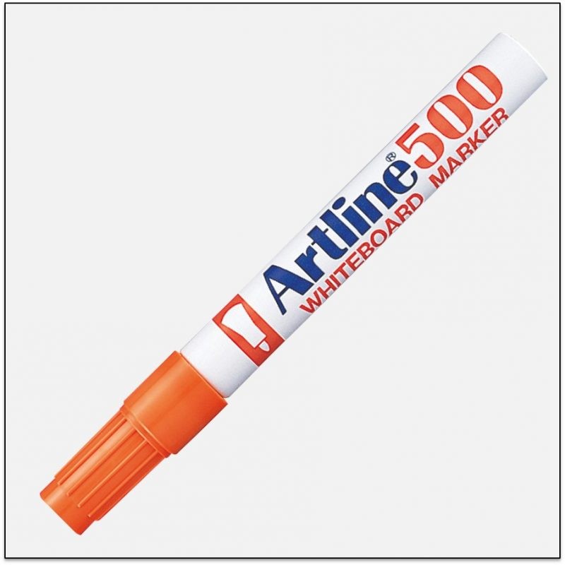 Bút lông bảng mực đậm nét 2mm Artline EK-500 màu cam